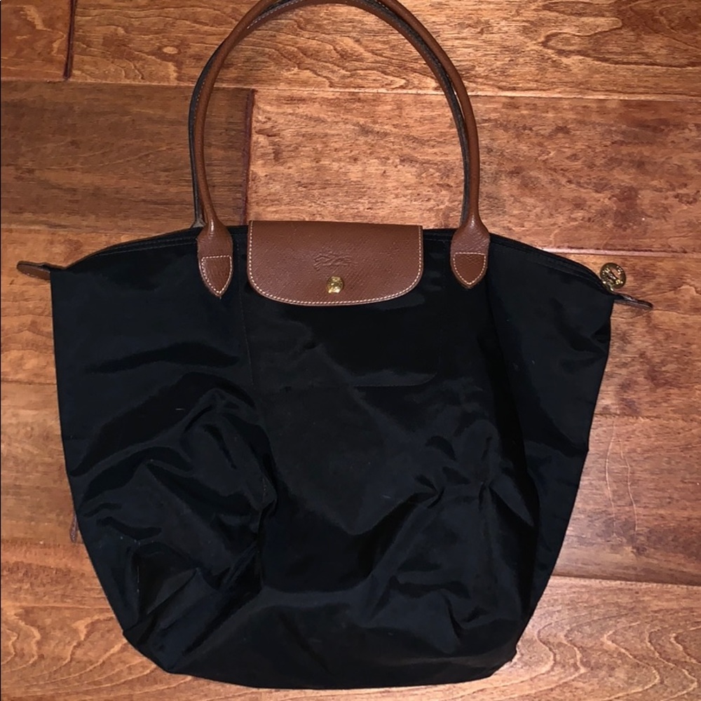 Black Longchamp Le Pliage Tote Bag